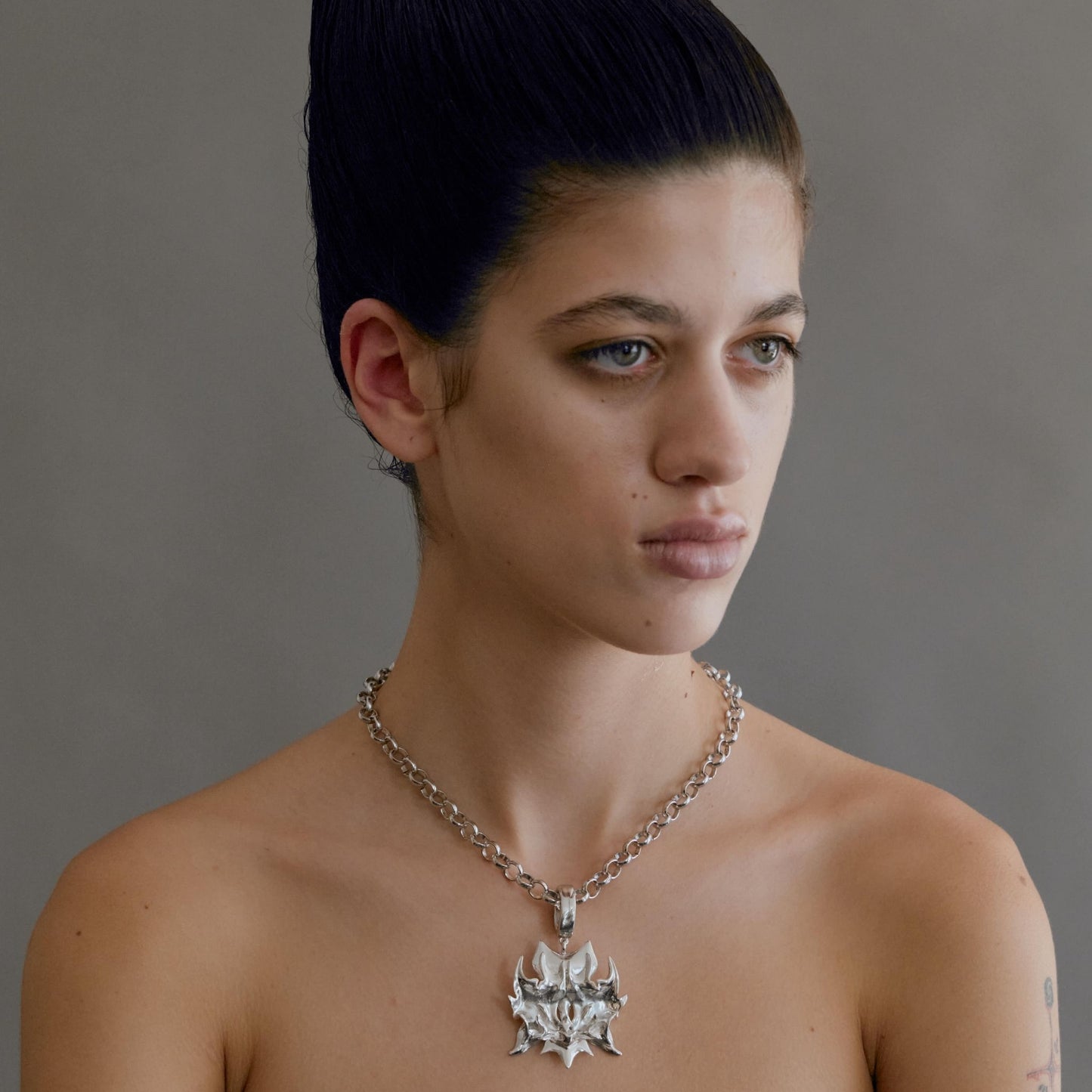 MORPH NECKLACE  - RHODIUM