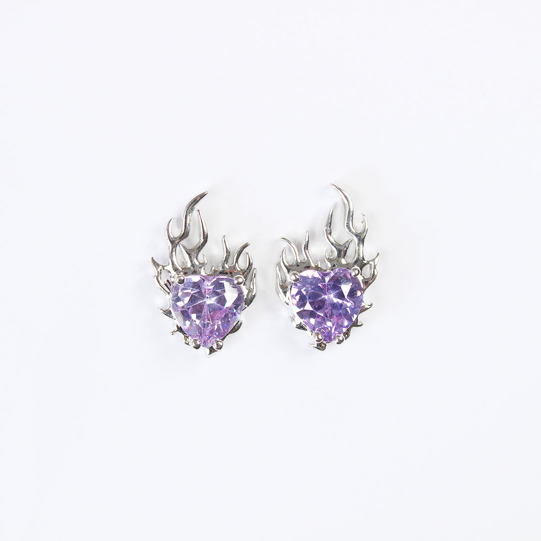 BLAZE STUD EARRINGS - LILAC